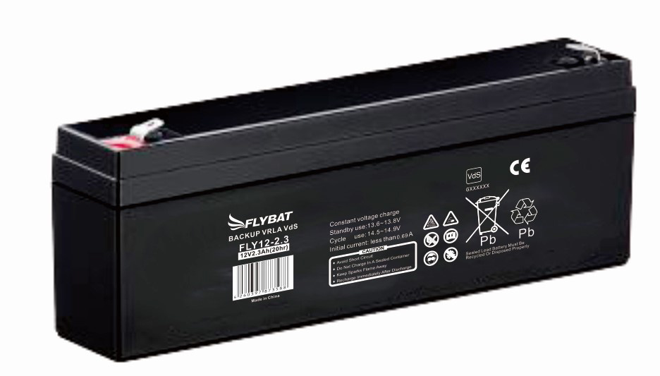 FLYBAT Akku 12V 2,3Ah (20hr) VdS-Zulassung / Faston 4,75 mm