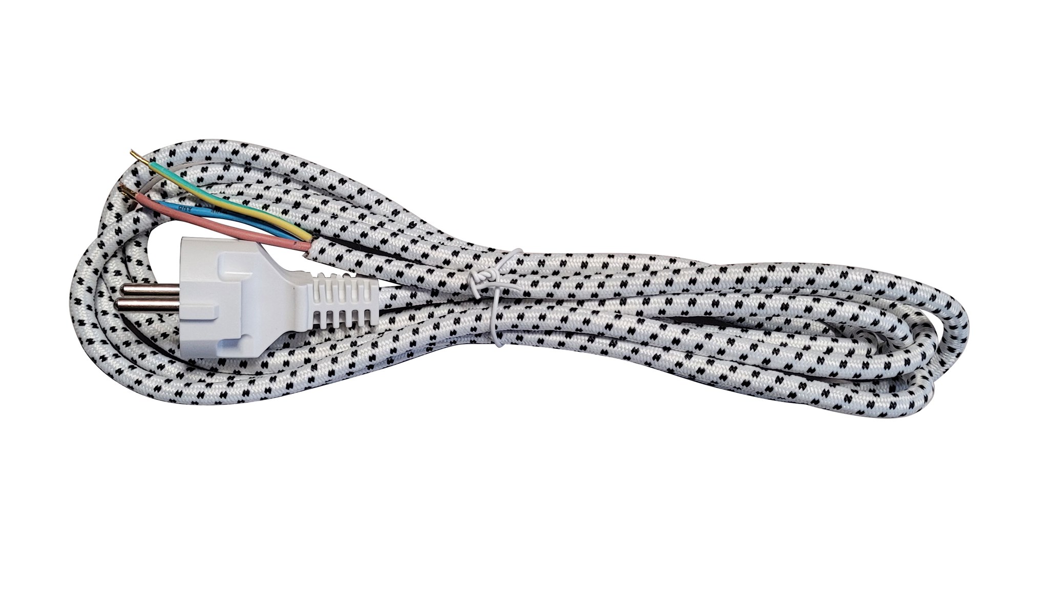 Bügeleisen-Anschlussleitung mit Schukostecker 2,8m / 3x0,75
