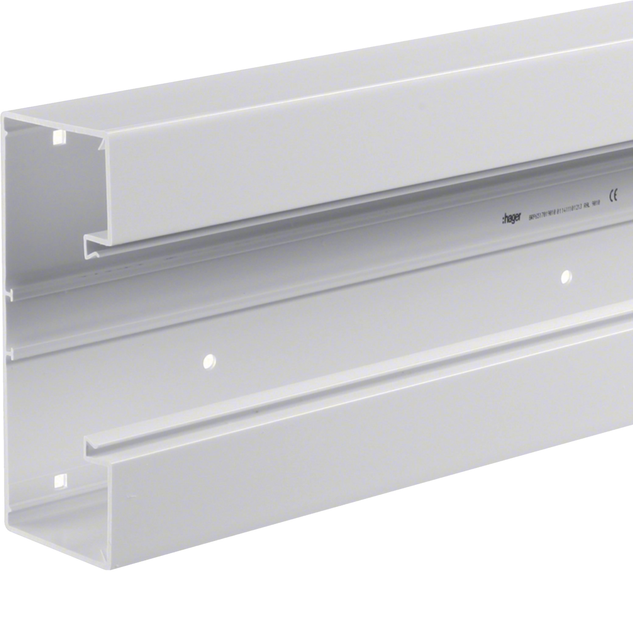 PVC Grundprofil Brüstungskanal 65 x 170 mm verkehrsweiß
