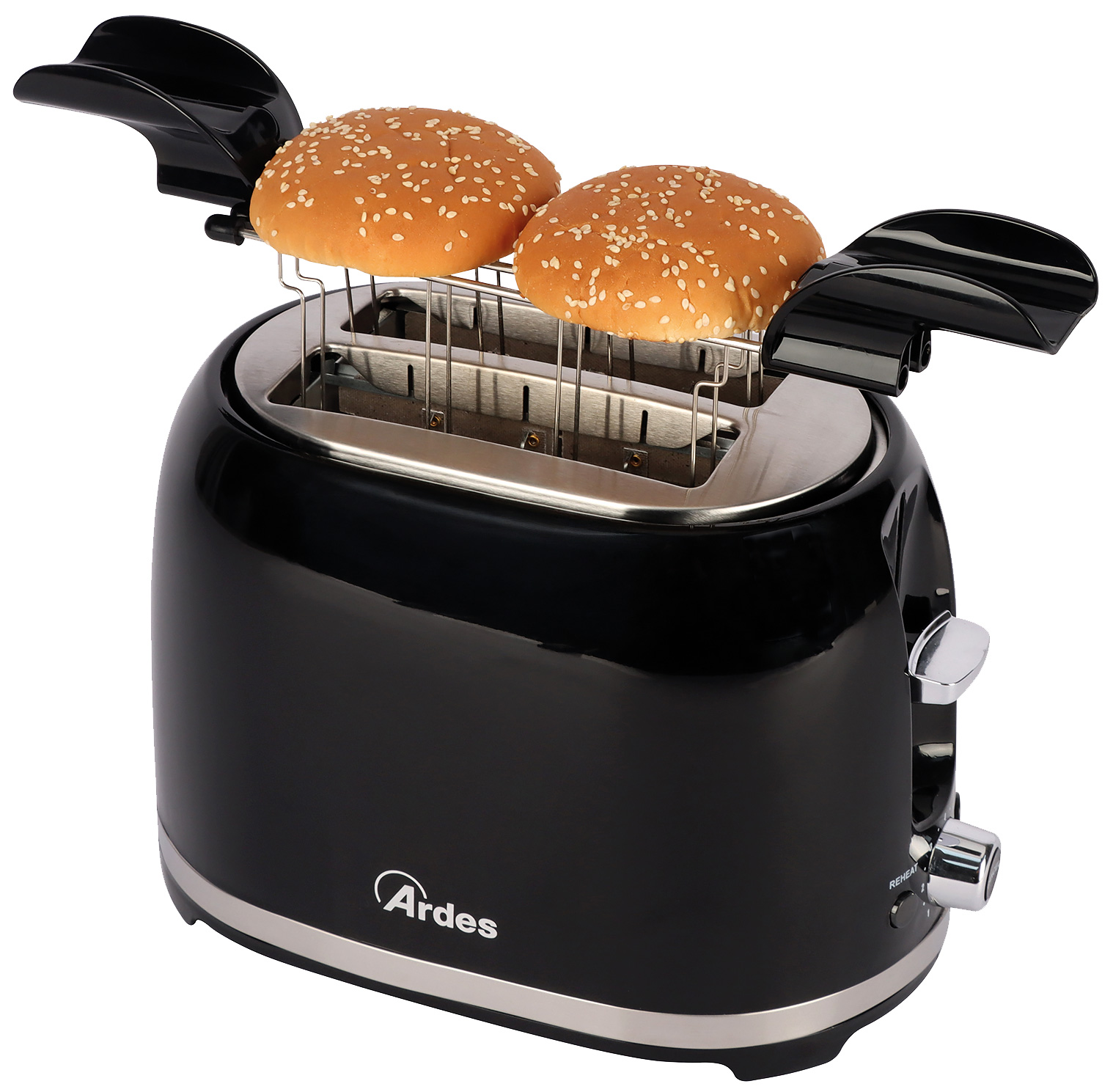 Zangentoaster TOSTO PRESTIGE schwarz / 850W / 2 Toastschlitze / mit Timer / 7 Bräunungsstufen