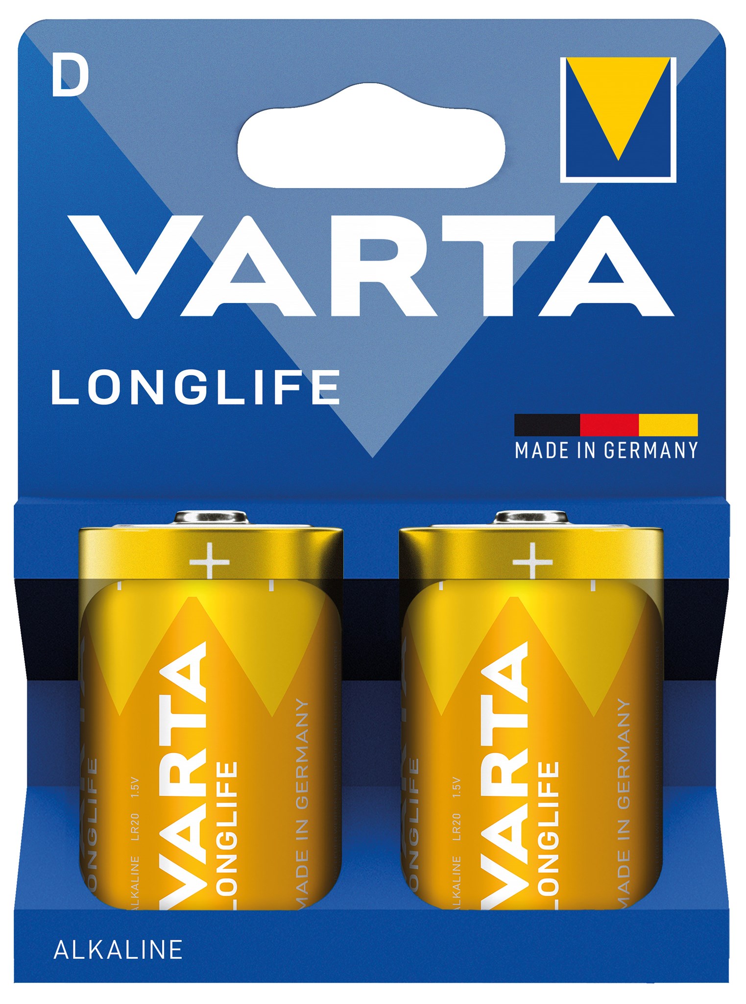 Varta Longlife Alkaline Mono D / 1,5V / LR20 / MN1300 - 2er Blister / V4120