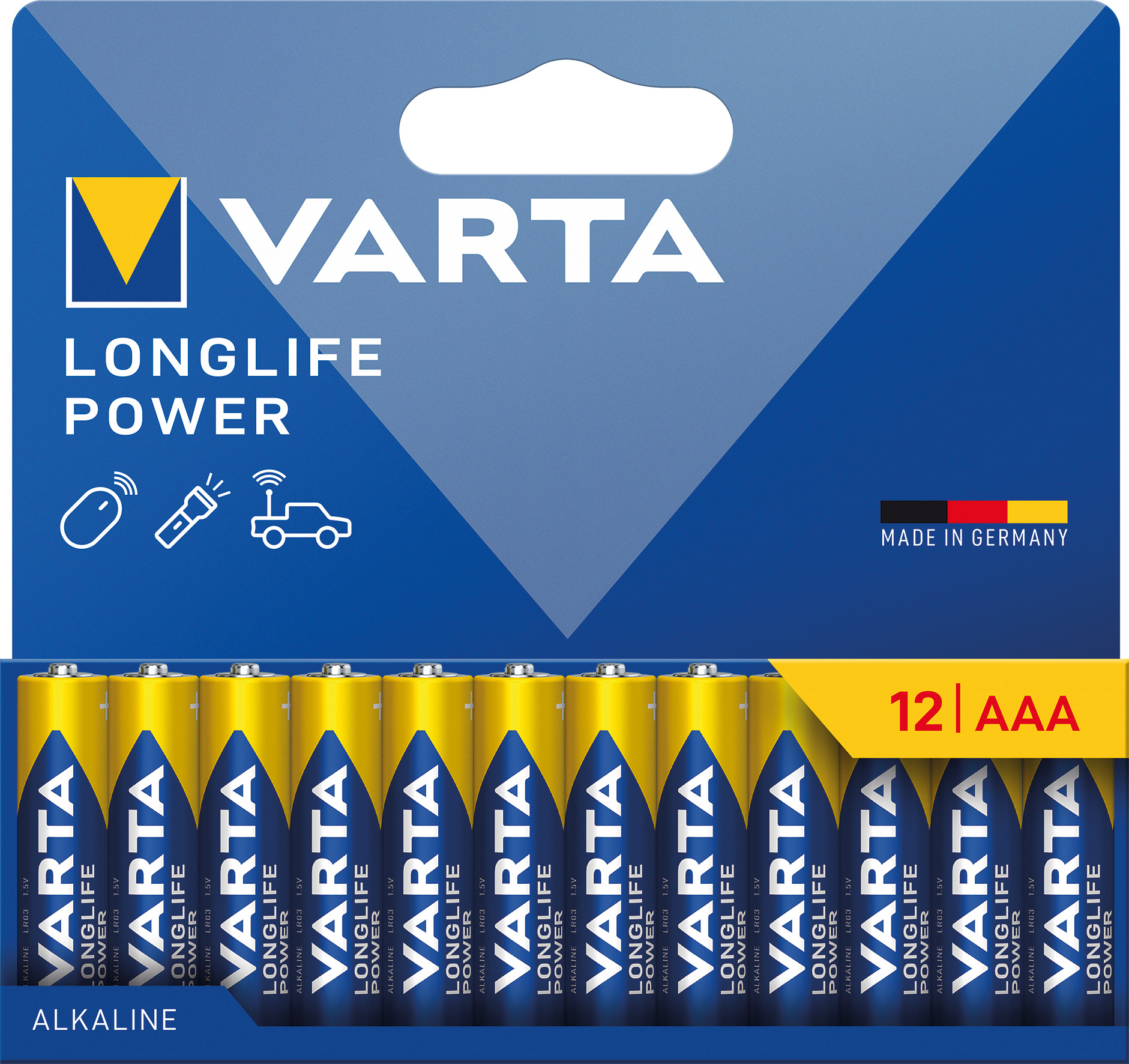 Varta Longlife Power Alkaline AAA Micro 1,5V / 12er Blister / V4903