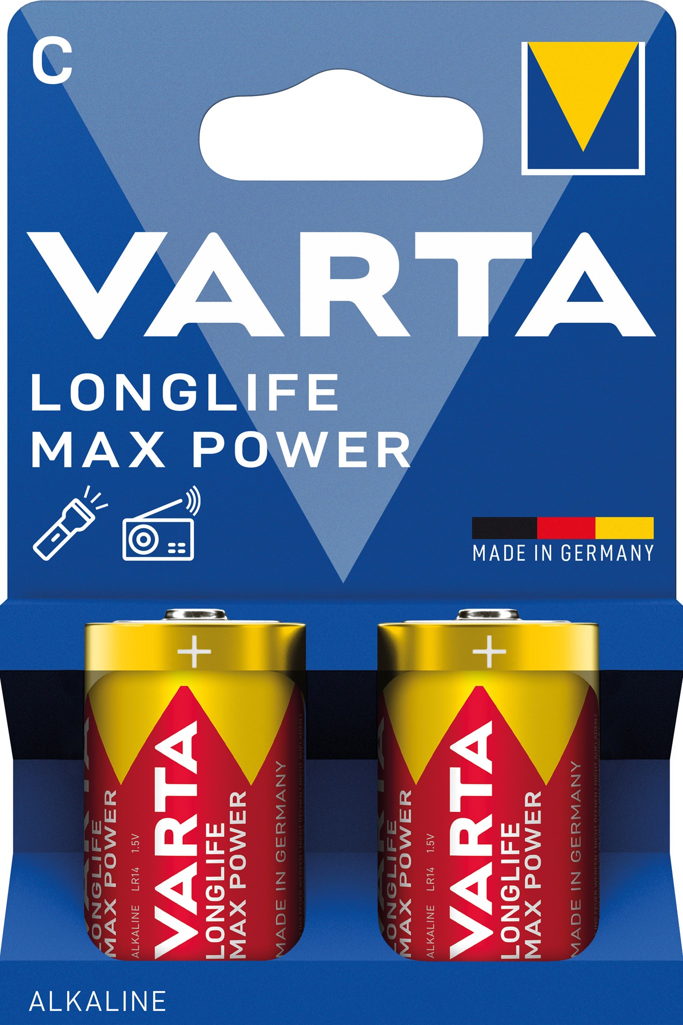 Varta Longlife Max Power Alkaline C / Baby / V04714 / 1,5V / 2er Blister
