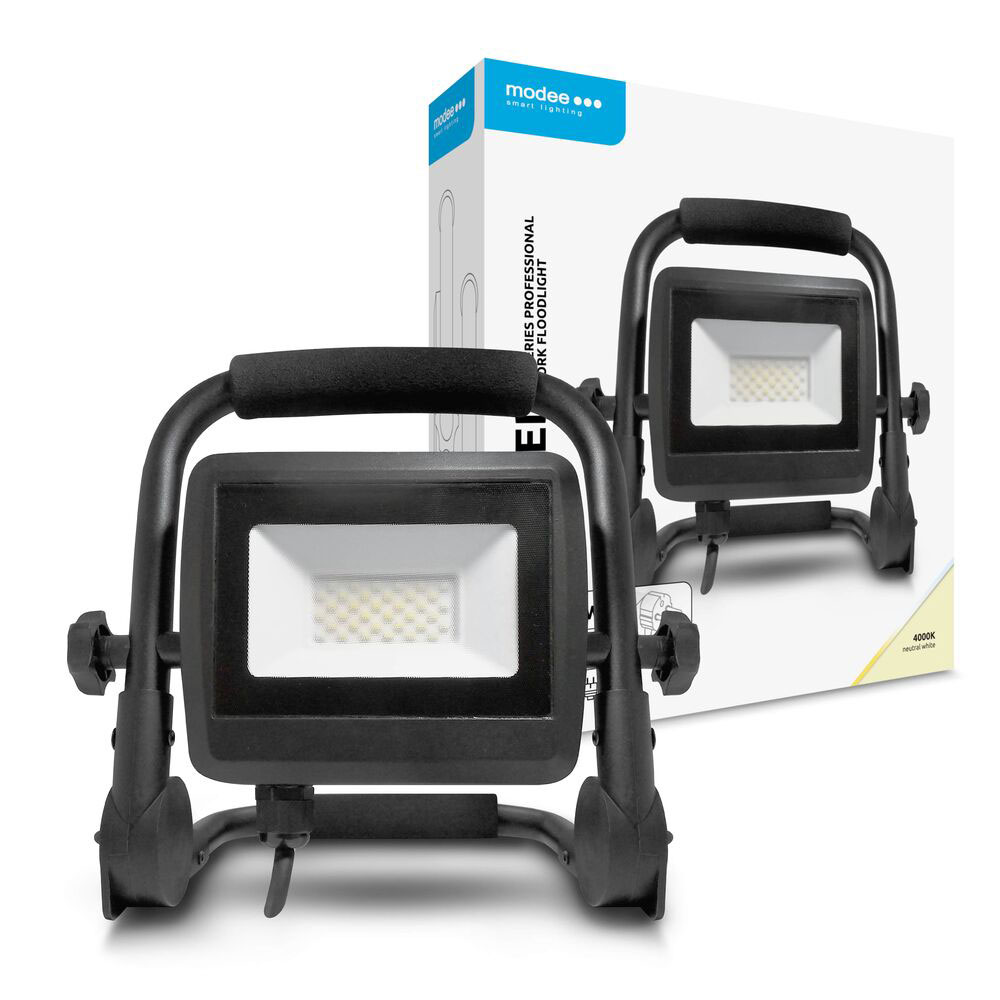 LED Flutichtstrahler IP65 / 3.900lm / 30W / 120° / 4.000K / mit 150 cm Kabel