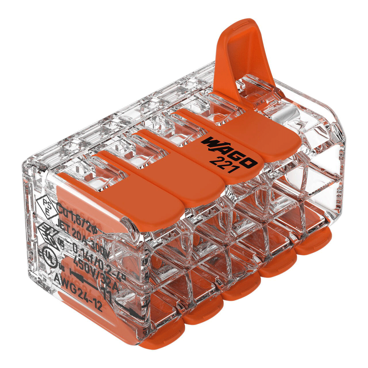 Compact Verbindungsklemme 10x0,2-4,0 / transparent / massiv-flexibe