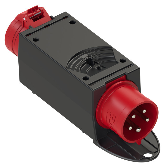 PCE Mobiler-Kunstoffverteiler ST.ANTON - CEE-Übergangsstecker / Stecker 5/32 - Dose 5/16 - LS16/3