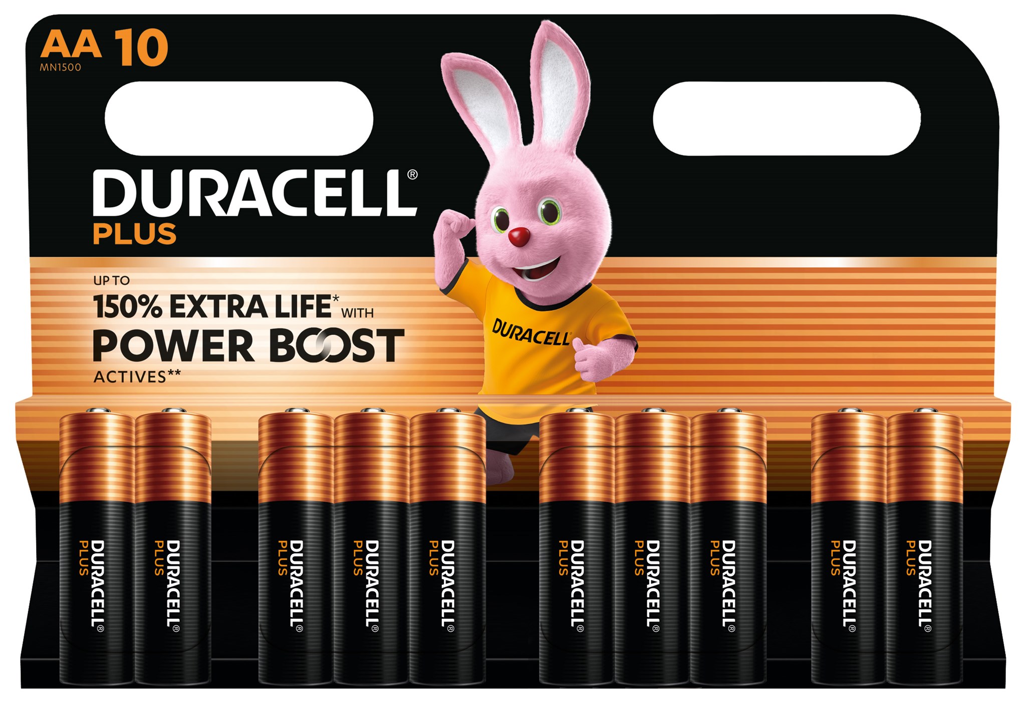 Duracell Alkaline Plus Power Boost MN1500 / Mignon AA / LR6 / 10er Blister