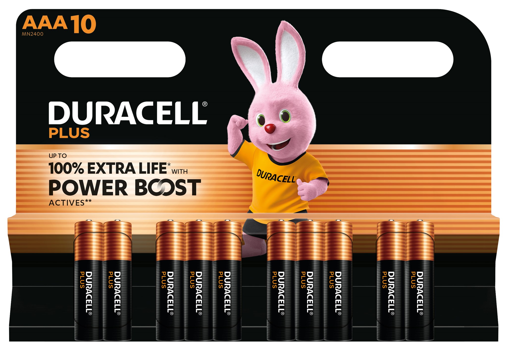 Duracell Alkaline Plus Power Boost MN2400 / Micro / LR03 / AAA / 1,5V - 10er Blister