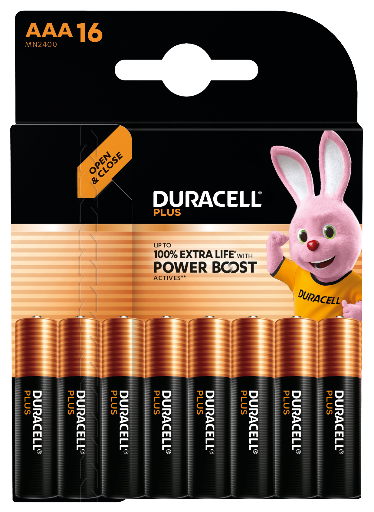 Duracell Alkaline Plus Power Boost MN2400 / Micro AAA / LR03 / 16er Blisterer Blister