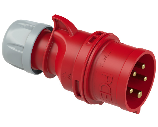 PCE CEE-TWIST Stecker SHARK mit Schraubklemmen  IP44 / 16A / 5-polig / 6h / 400V mit Schraubklemmen