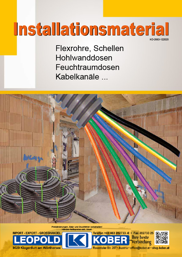 Katalog Installationsmaterial mit Preise