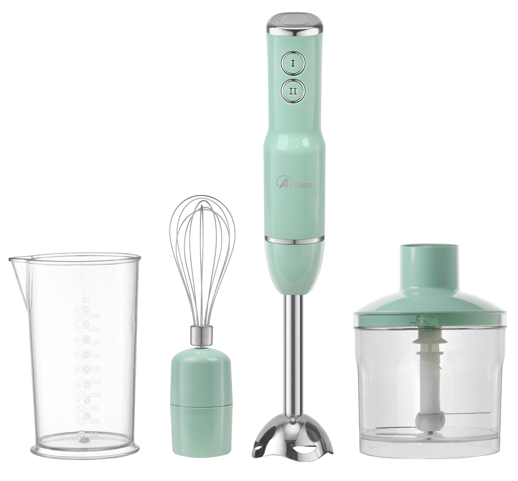 3in1 Retro Stabmixer Set  / Zerkleinerer / Schneebesen / 800W / 2 Geschwindigkeiten