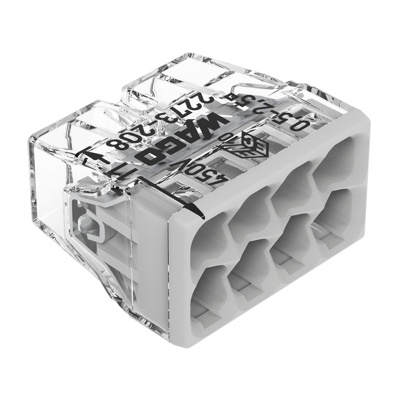 Verbindungsklemme lichtgrau zum Stecken Serie 2273 / 8 x 0,5-2,5 mm2