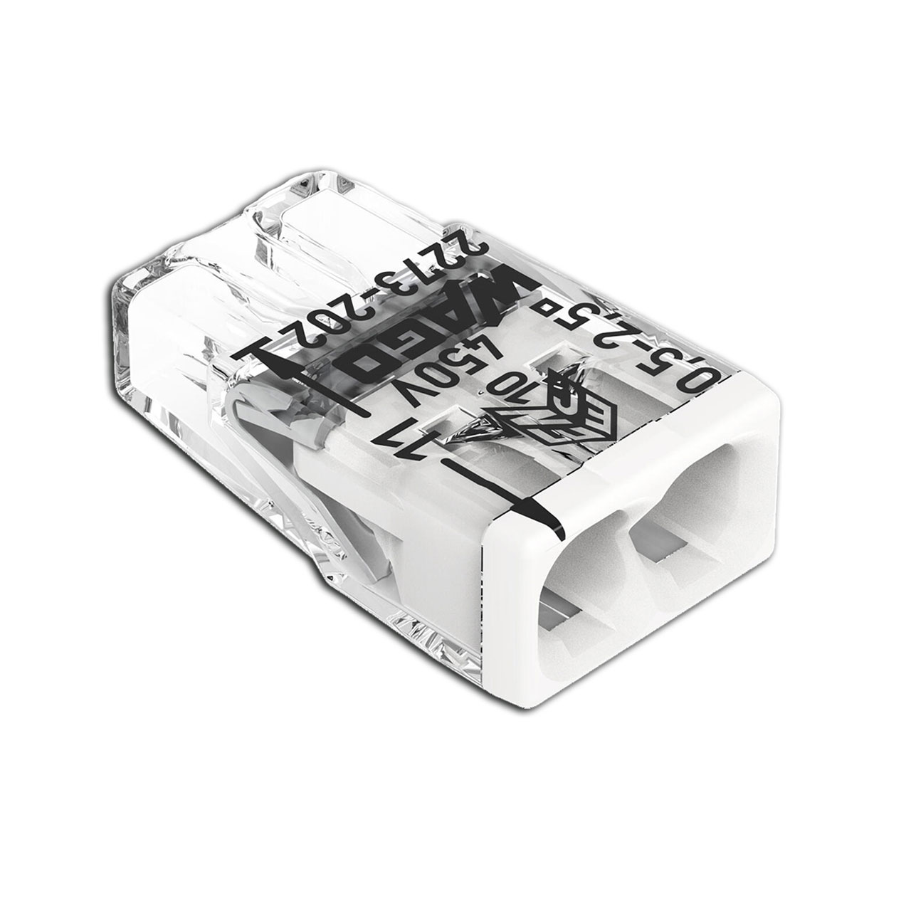 Verbindungsklemmen weiß zum Stecken Serie 2273 / 2 x 0,5-2,5 mm2