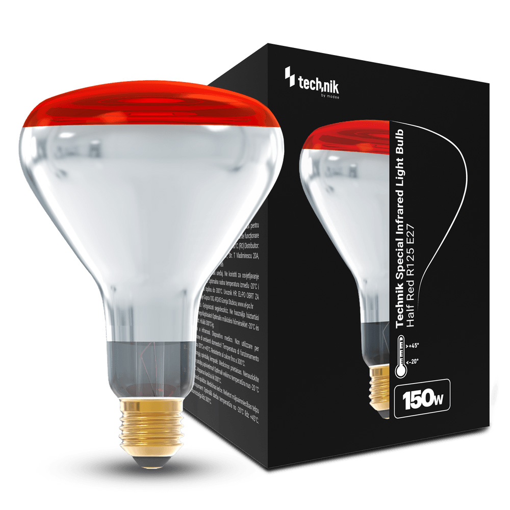 Technik Infrarot Reflektorlampe R125 / 150W / E27 / 220-240V dimmbar