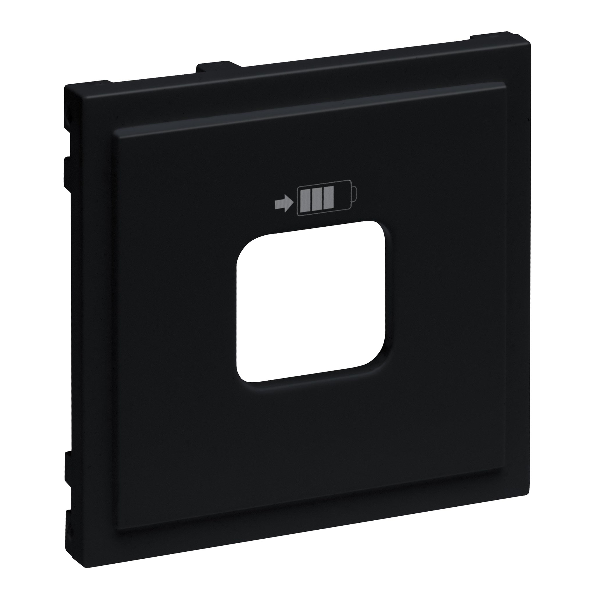 Legrand Seano Abdeckung für USB-Ladesteckdosen A+C und C+C, Schwarz lackiert