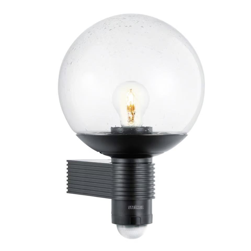Sensor-Außenleuchte L400S / 60W / E27 / 240° / IP44 / schwarz