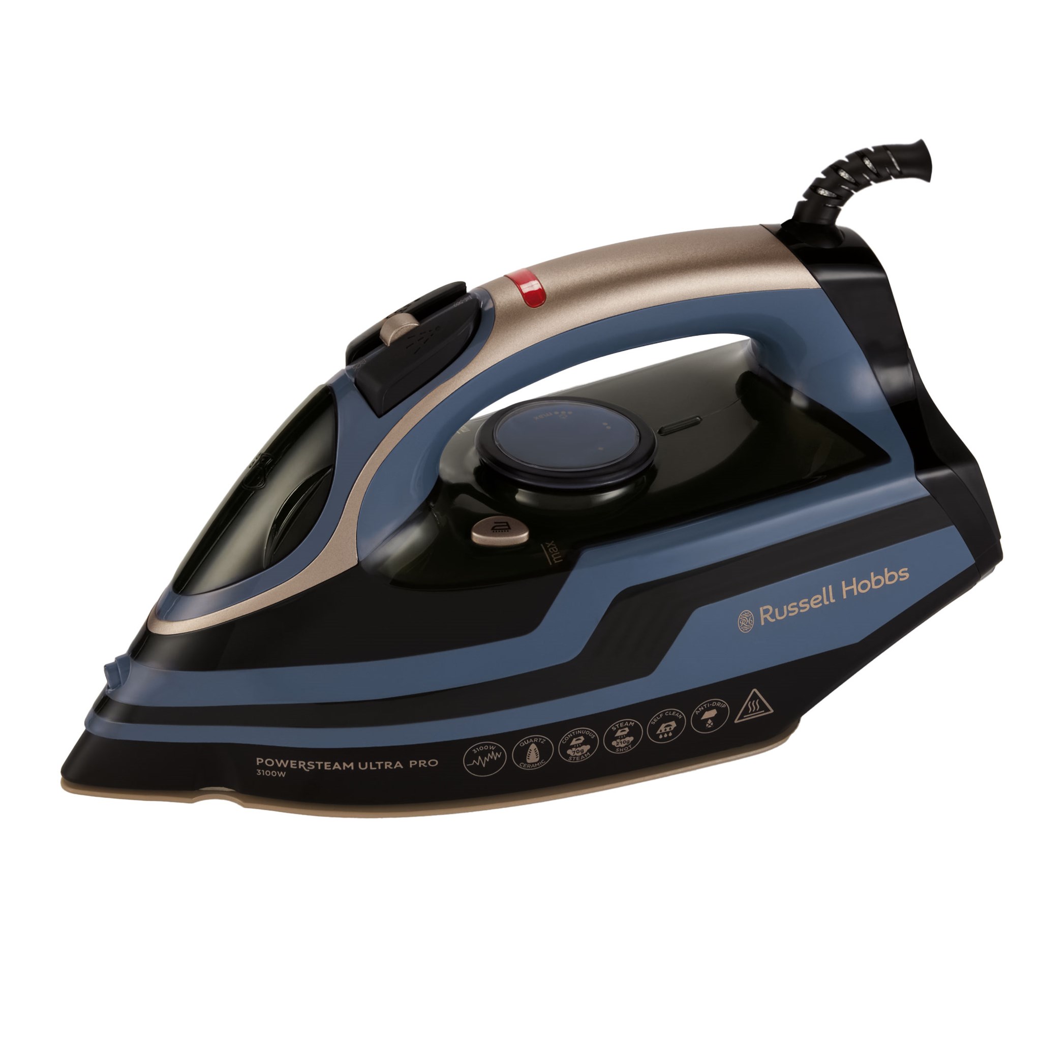 Russel Hobbs Dampfbügeleisen Powersteam Ultra Pro mit Keramik-Bügelsohle / 3.100 W