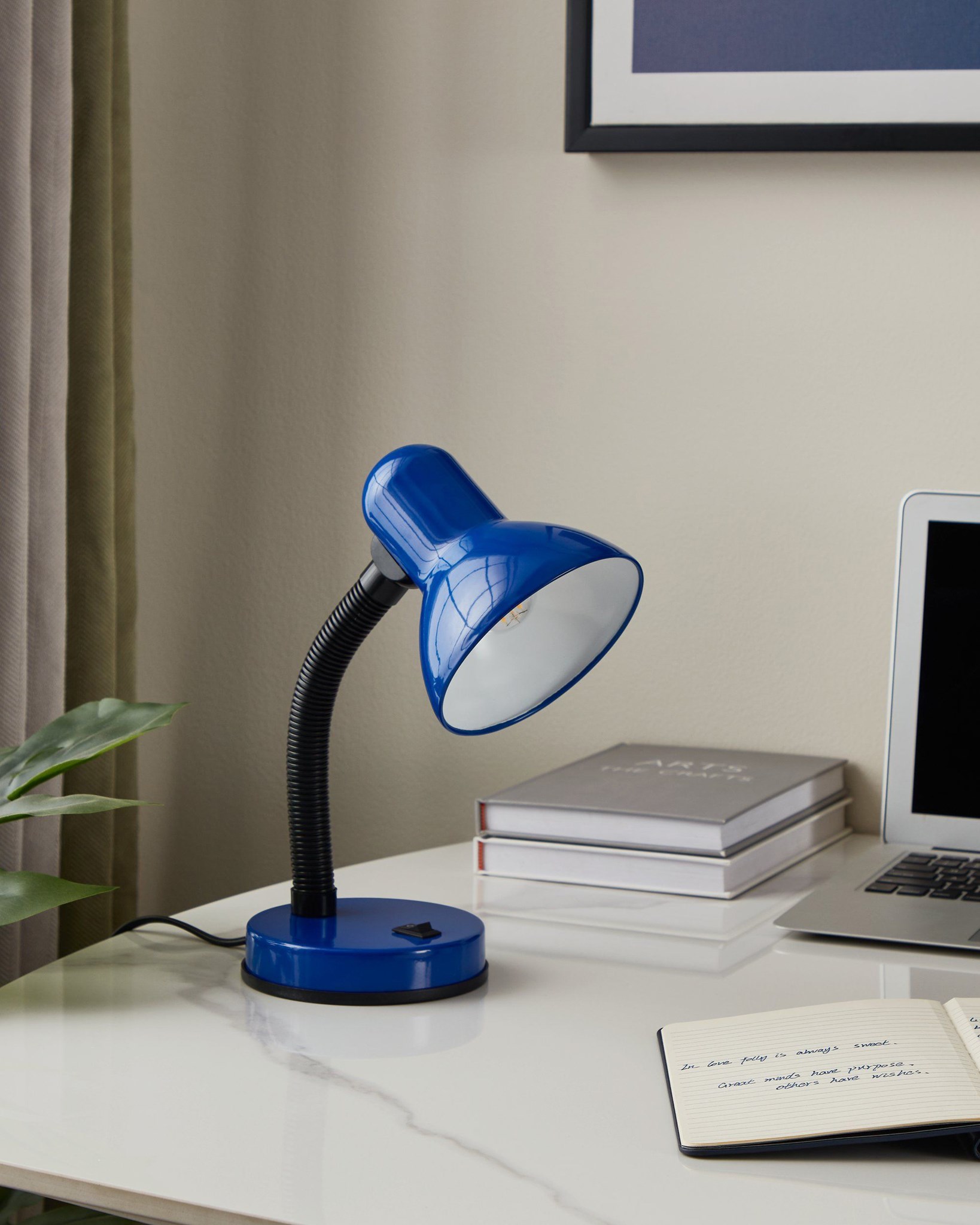 Tischleuchte BASIC / IP20 / blau / für 1x 40 W Leuchtmittel