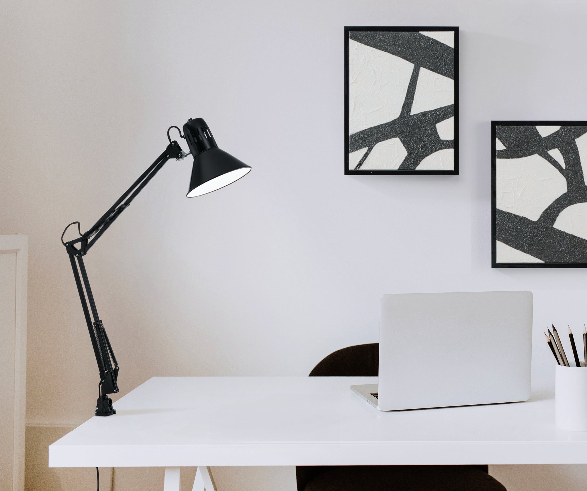 Tisch-Klemmleuchte FIRMO / IP20 / schwarz / für 1x 40 W Leuchtmittel