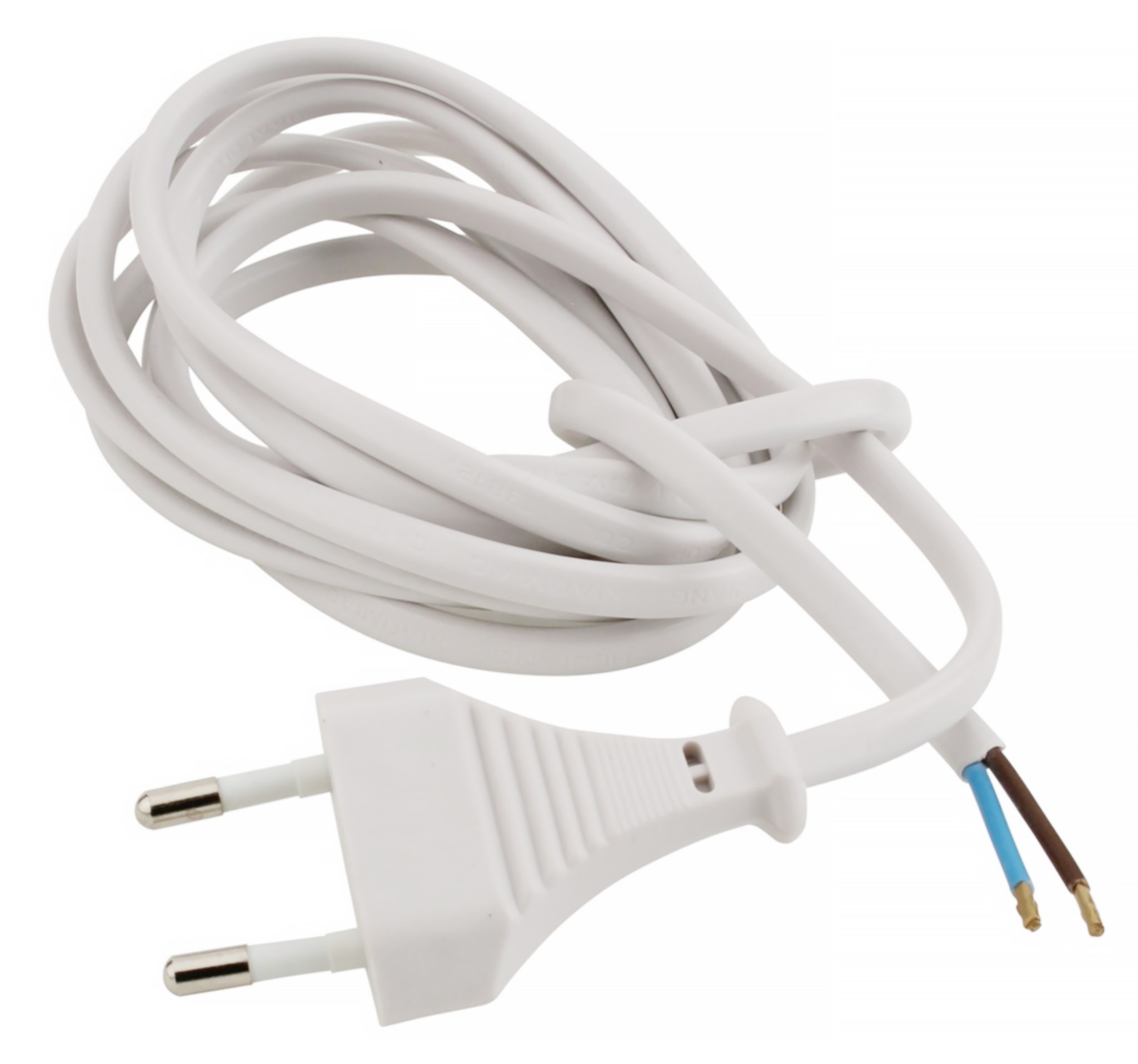 Anschlussleitung weiß / 2x0,75 / 2 m mit Eurostecker