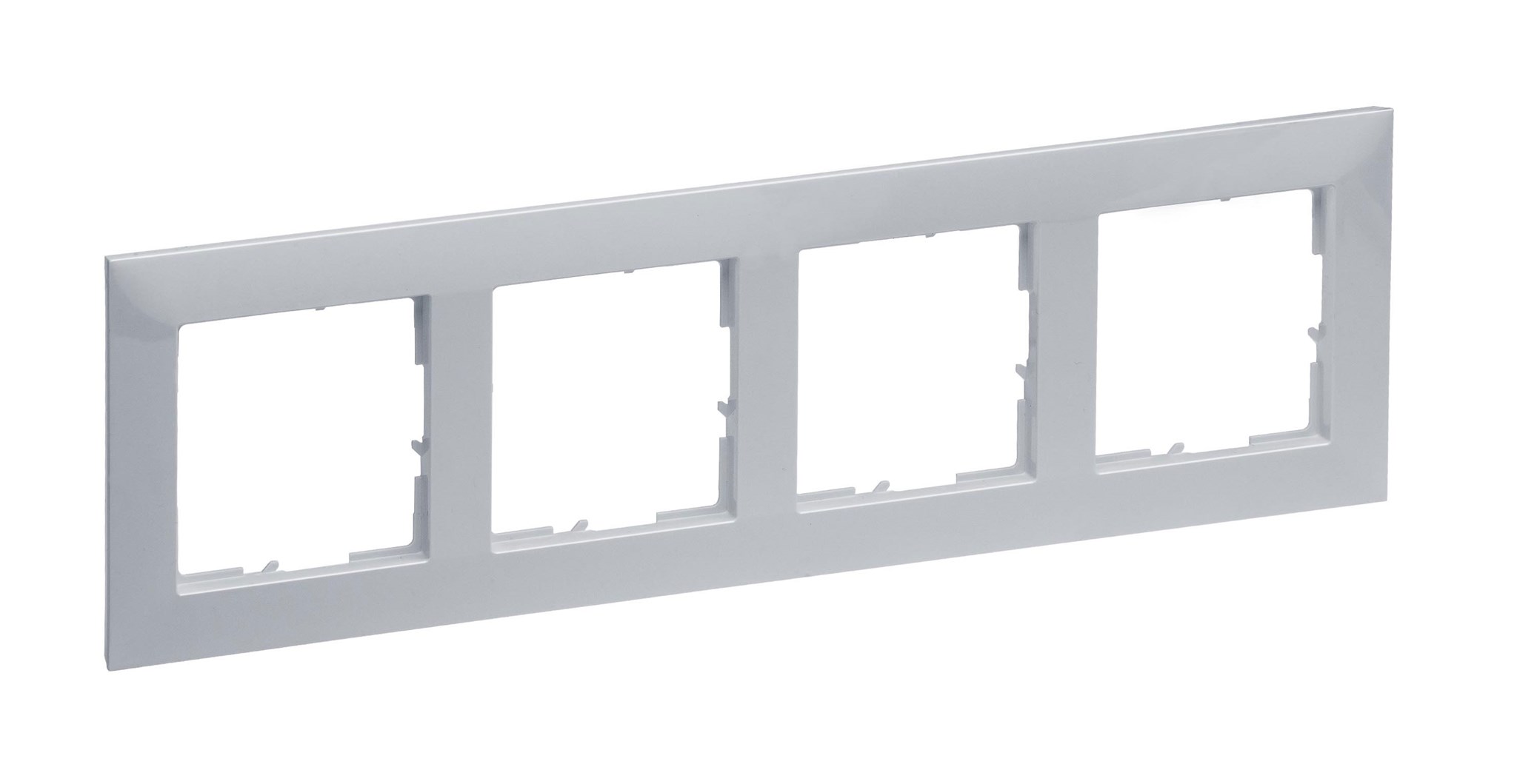 Legrand SEANO 4-fach Rahmen / 87 x 301 mm / Thermoplast / Aluminium lackiert