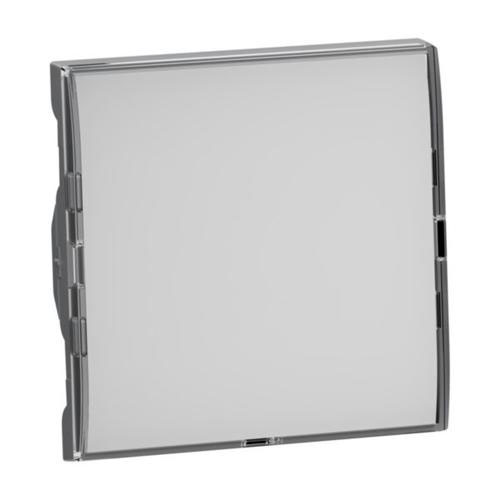 Legrand SEANO Wippe mit beleuchtbarem Beschriftungsfeld inkl. Einlagen (Neutral, Licht, Glocke) / Farbe Aluminium lackiert