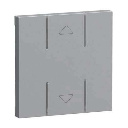 Legrand SEANO 2-modulige Tastenabdeckung für MyHome-Tastsensor oder UP-Aktor mit Symbol "Auf/Ab" / Aluminium