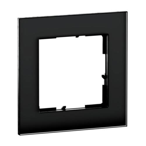 Legrand SEANO Natura 1-fach Rahmen aus Glas / 90 x 90 mm / Black Smoked Glas