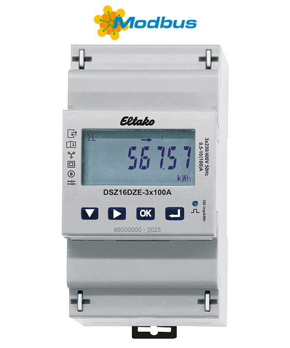 Direktmessender Zweirichtungs-Drehstromzähler DSZ16DZE-3x100A / ohne MID