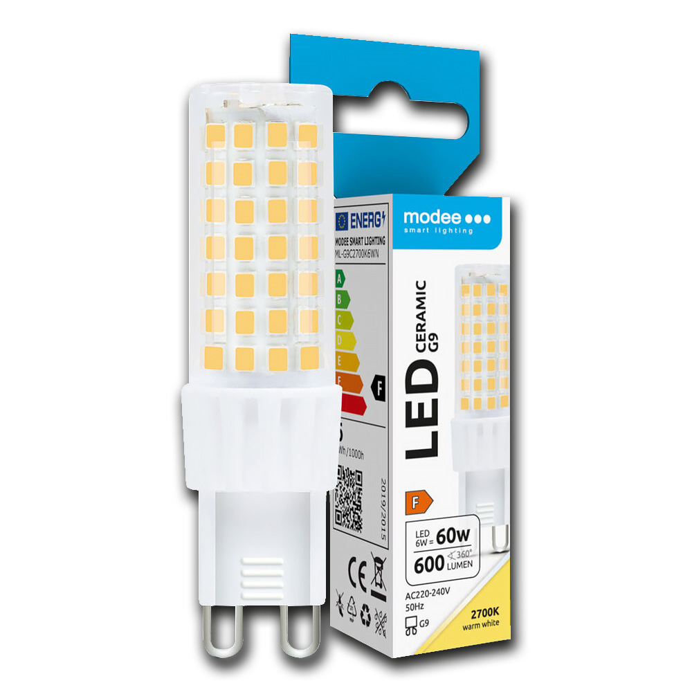 LED-Stiftsockellampe 600lm / 6W / G9 / 220-240V / 300° / 2.700K / ww