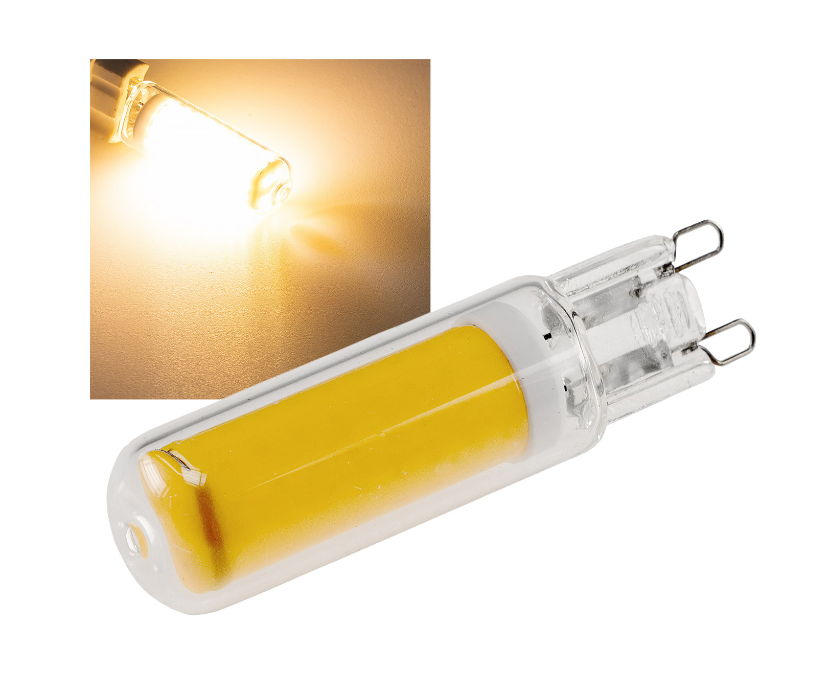LED Stiftsockellampe 480lm / 4W / G9 / 230V / 330° / 3.000K / ww dimmbar