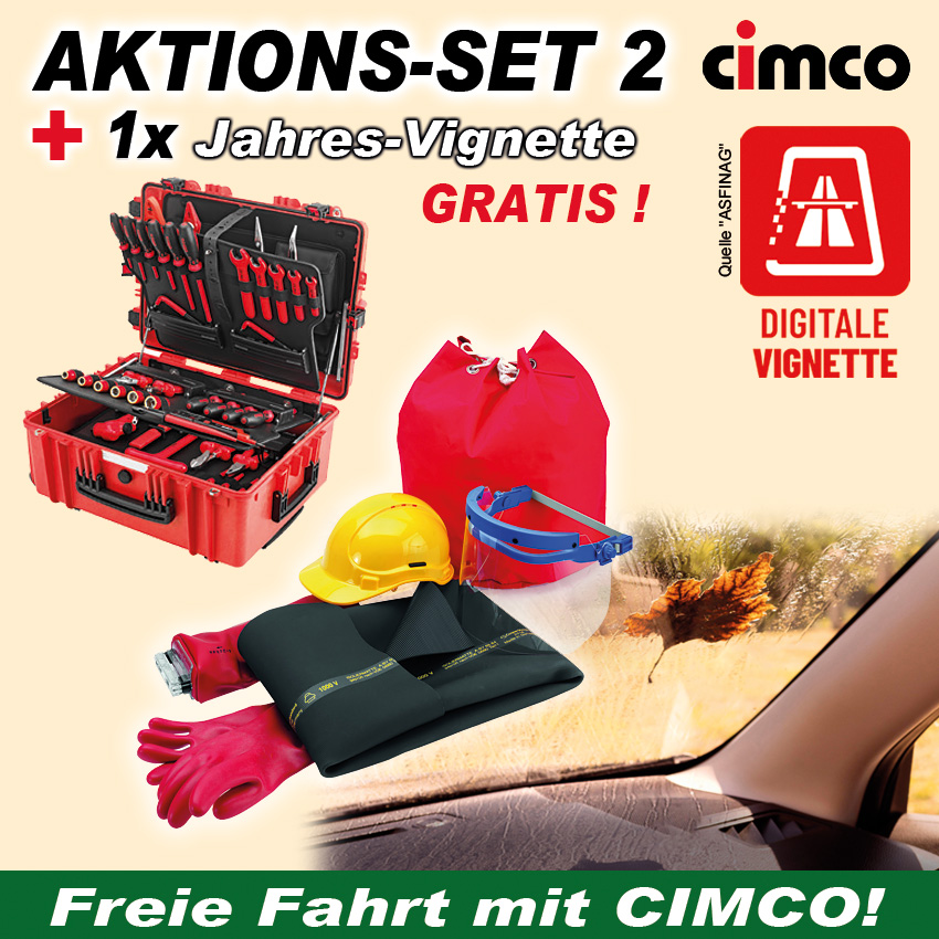 Cimco AKTIONS-SET 2 - Werkzeugsortiment inkl. digitaler Jahresvignette 2027 GRATIS