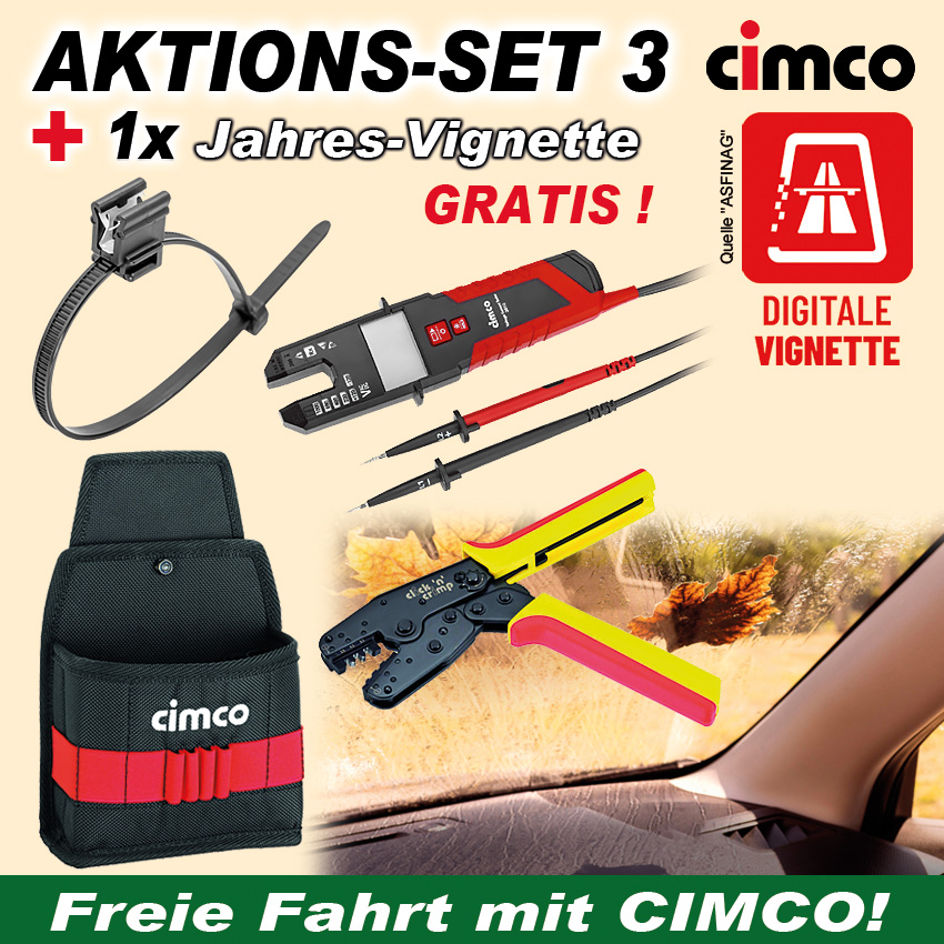 Cimco AKTIONS-SET 3 - Werkzeugsortiment inkl. digitaler Jahresvignette 2027 GRATIS