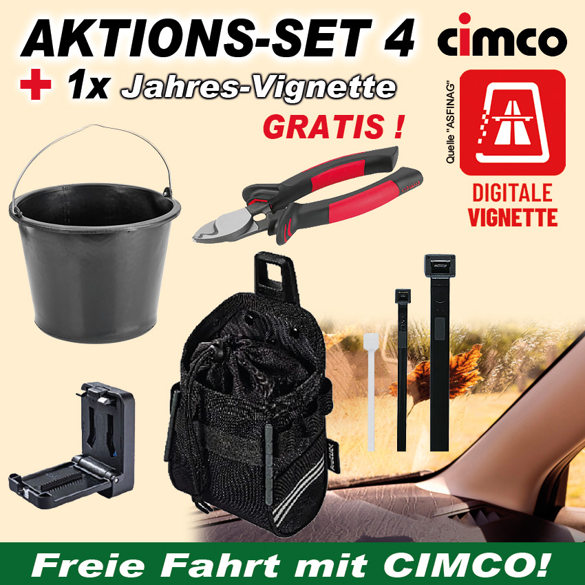 Cimco AKTIONS-SET 4 - Werkzeugsortiment inkl. digitaler Jahresvignette 2027 GRATIS